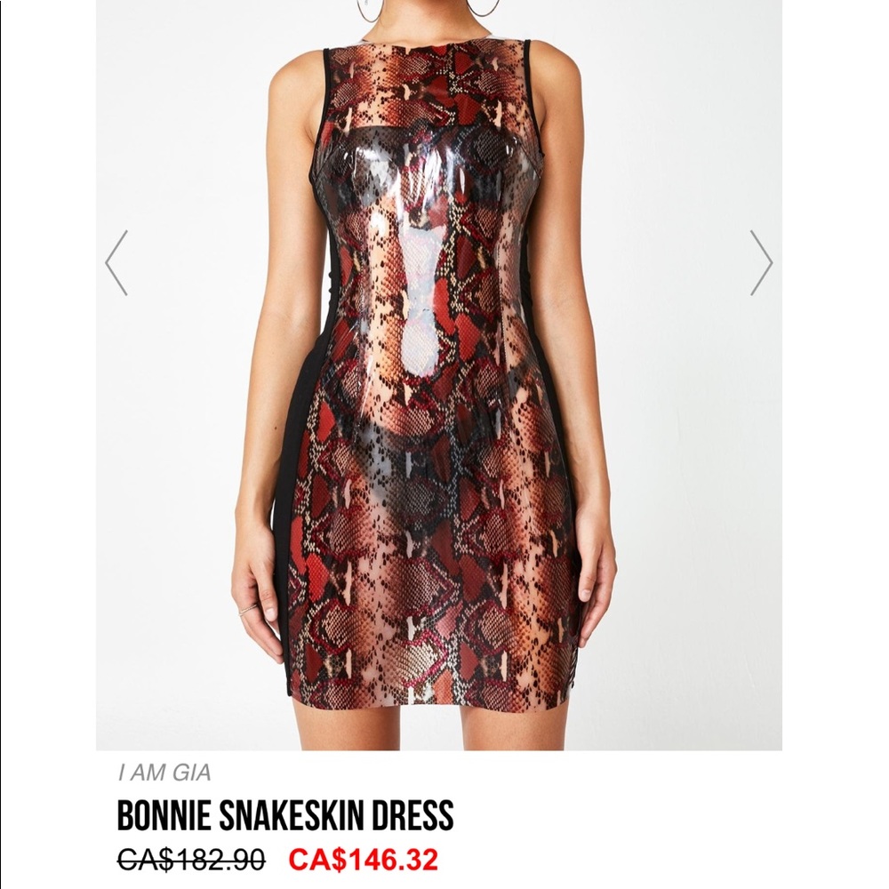I AM GIA snakeskin dress